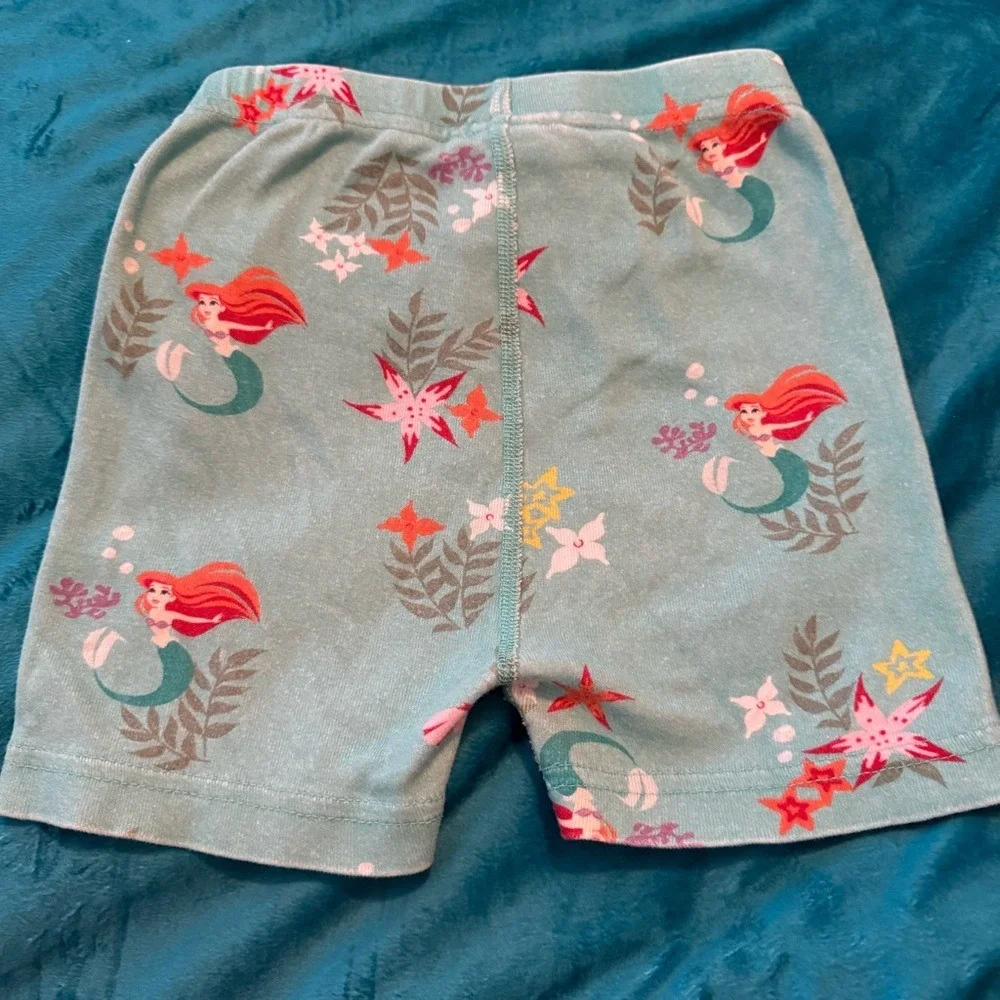 Hanna Andersson Disney Ariel Little Mermaid Pajamas Organic Cotton Kids 5 110